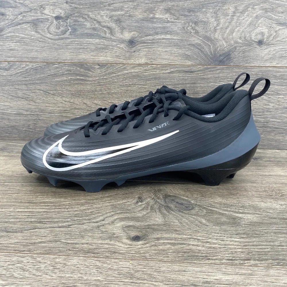 Nike Vapor Edge Shark 2 Football Cleats Mens 13 Black FB3303-002 Low Top Molded